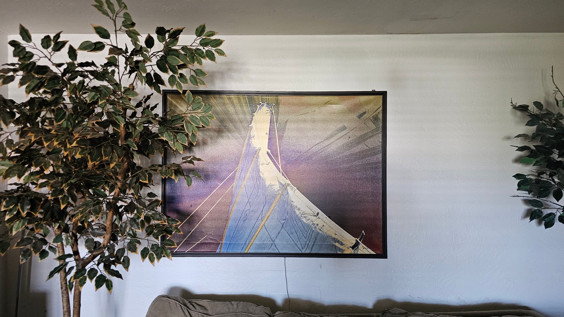 Large Framed Abstract Wall Art — photo 1